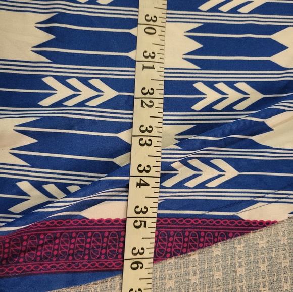 Ice Silk Blue Crew Neck Top Tunic - Picture 7 of 9